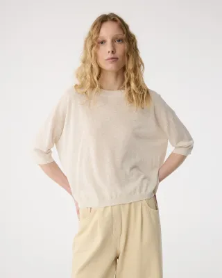 Knit-ted Fanes T shirt Creme