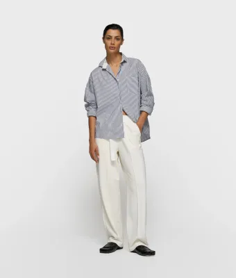 10 Days shirt stripes white/charcoal