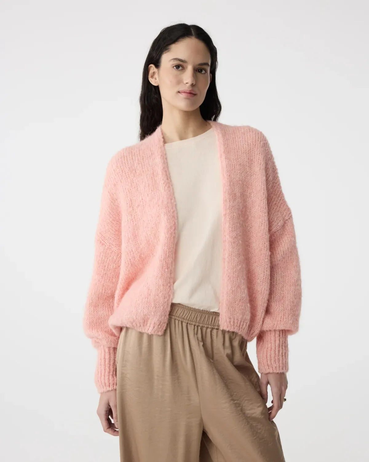 Knit-ted Becky Cardigan Soft Rose
