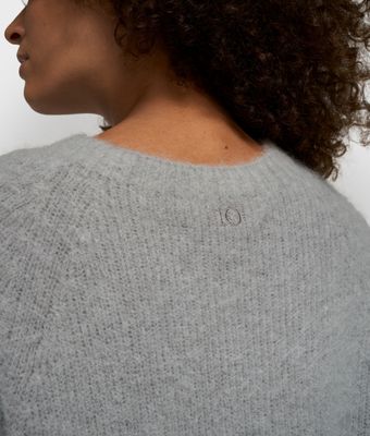 10 Days short sleeve knit sweater light graphite