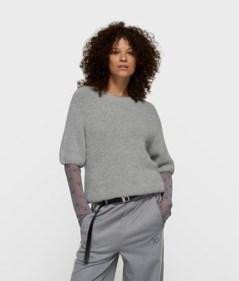 10 Days short sleeve knit sweater light graphite