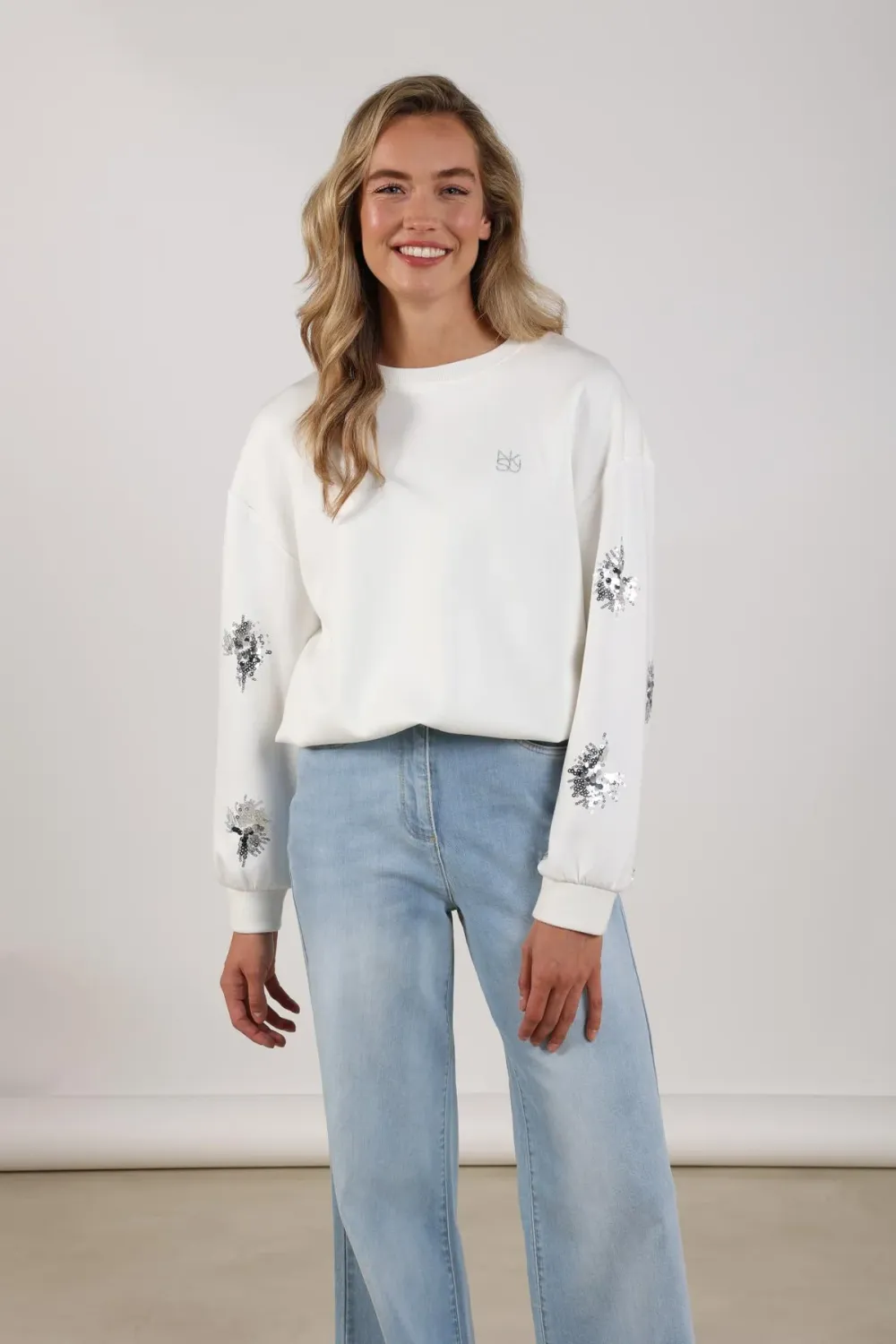Nukus Suzanne Pullover Paillet Off White