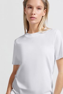 Yaya woman Round neck T-shirt PURE WHITE