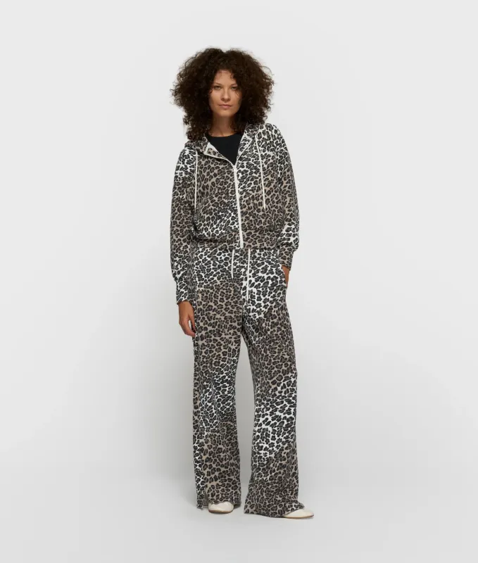 10 Days soft scuba hoodie leopard ecru