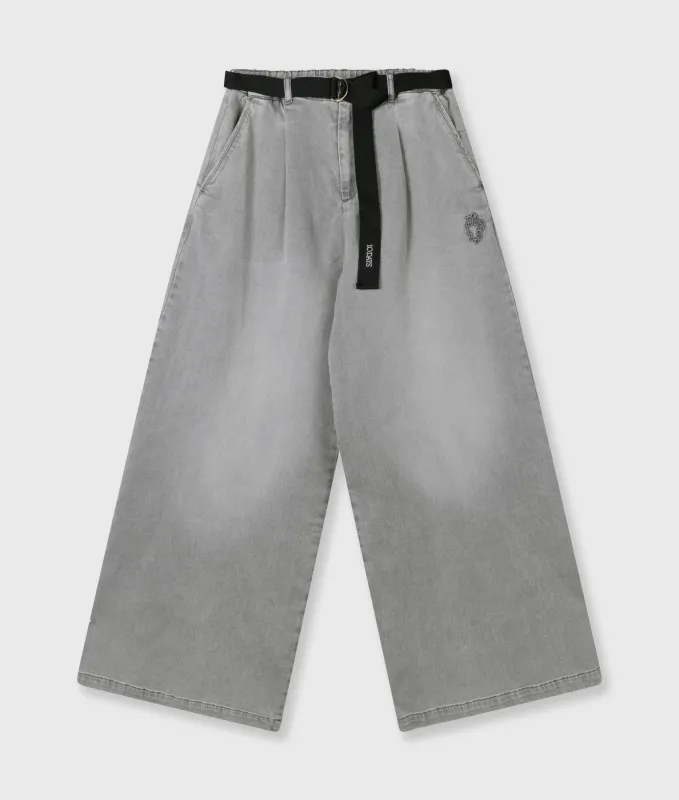 10 Days wide pants jog grey wash denim