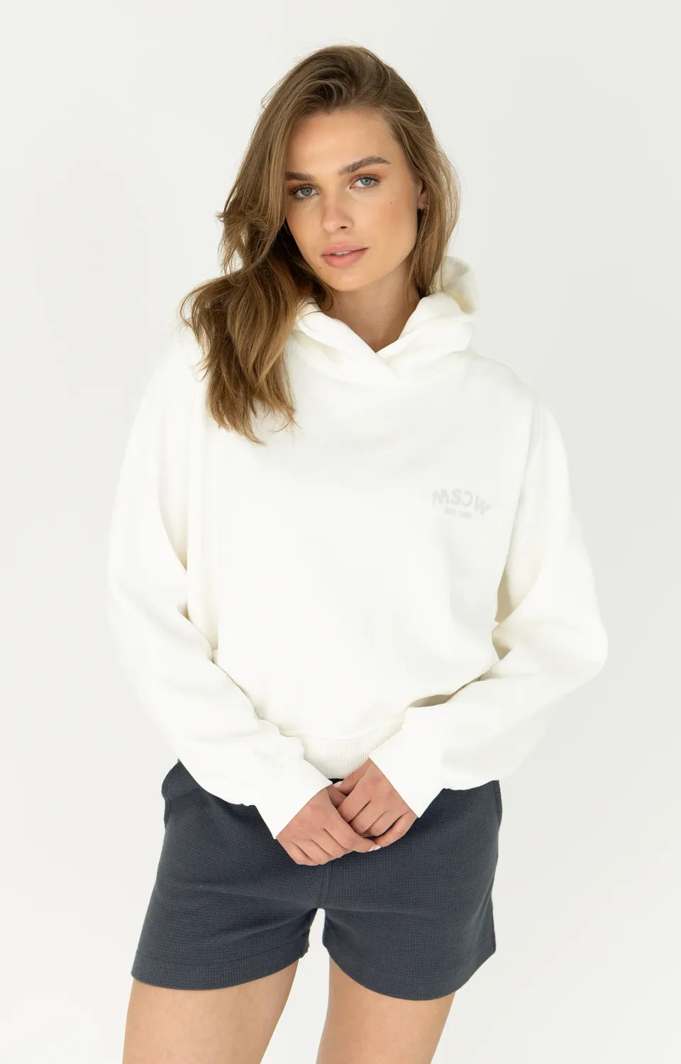 Moscow 2301 Sweatshirt lange mouw Offwhite Solid