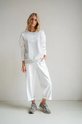 PENN &amp; INK N.Y. Sweater print grey mel.