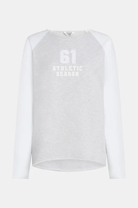 PENN &amp; INK N.Y. Sweater print grey mel.