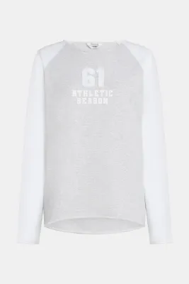 PENN &amp; INK N.Y. Sweater print grey mel.