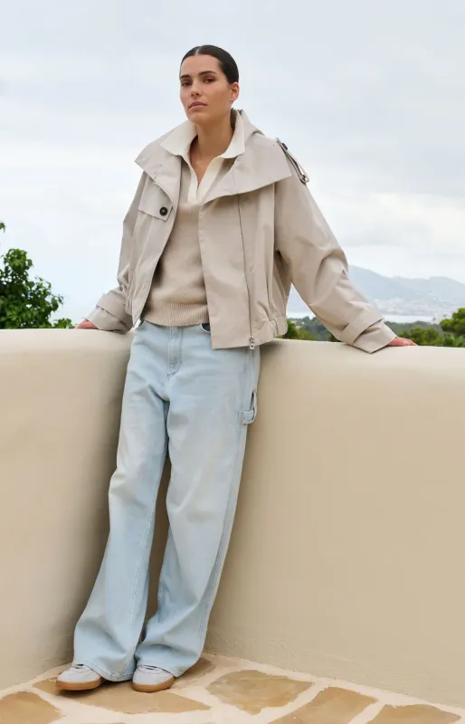 YaYa Kort trenchcoat bomberjack SLATE GREY