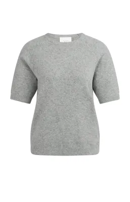 YaYa Zachte trui met korte mouwen IRON GREY MELANGE