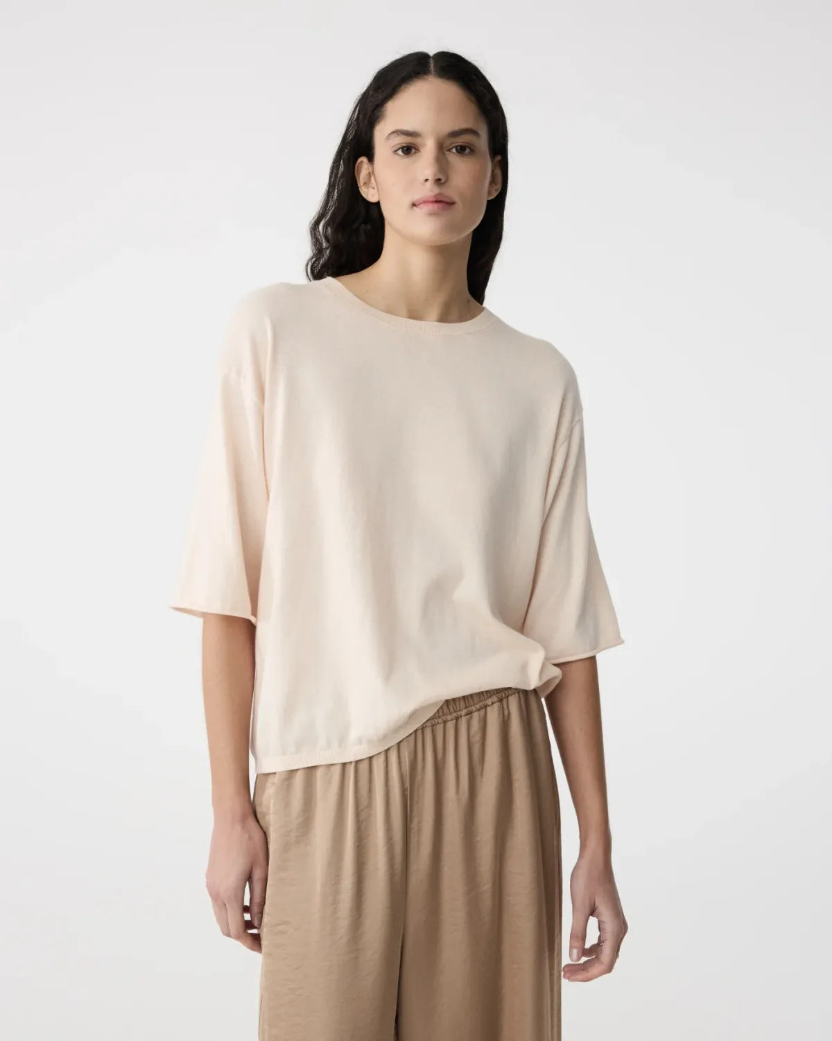 Knit-ted Merle T shirt Soft Rose