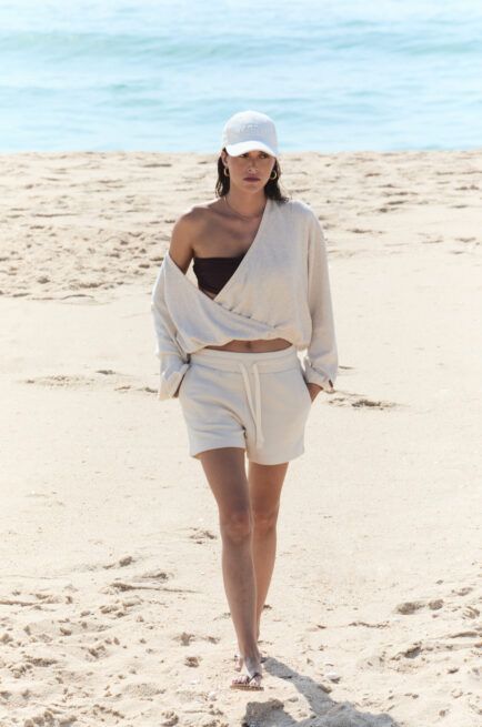 Moscow 2301 Sweatshirt lange mouw Cream Solid