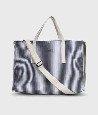 10 Days canvas shopper stripes white/blue