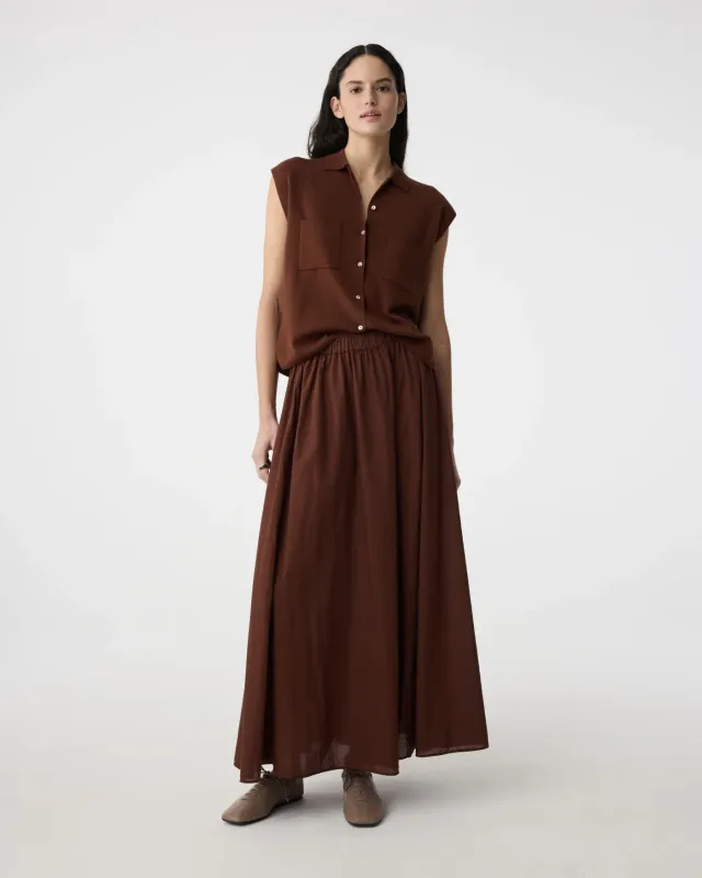 Knit-ted Cato Skirt Mid Brown