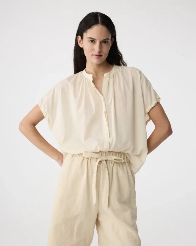 Knit-ted Lotus Blouse Ivory