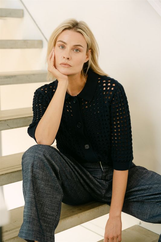 Aimee the Label GinaS6 cardigan Marine