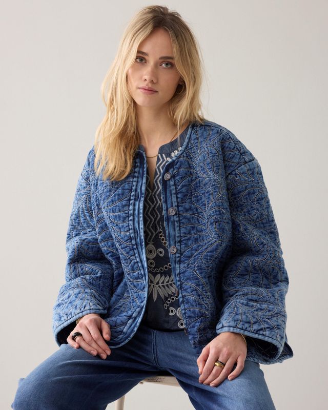 Summum Woman Jacket Indigo quilted Indigo