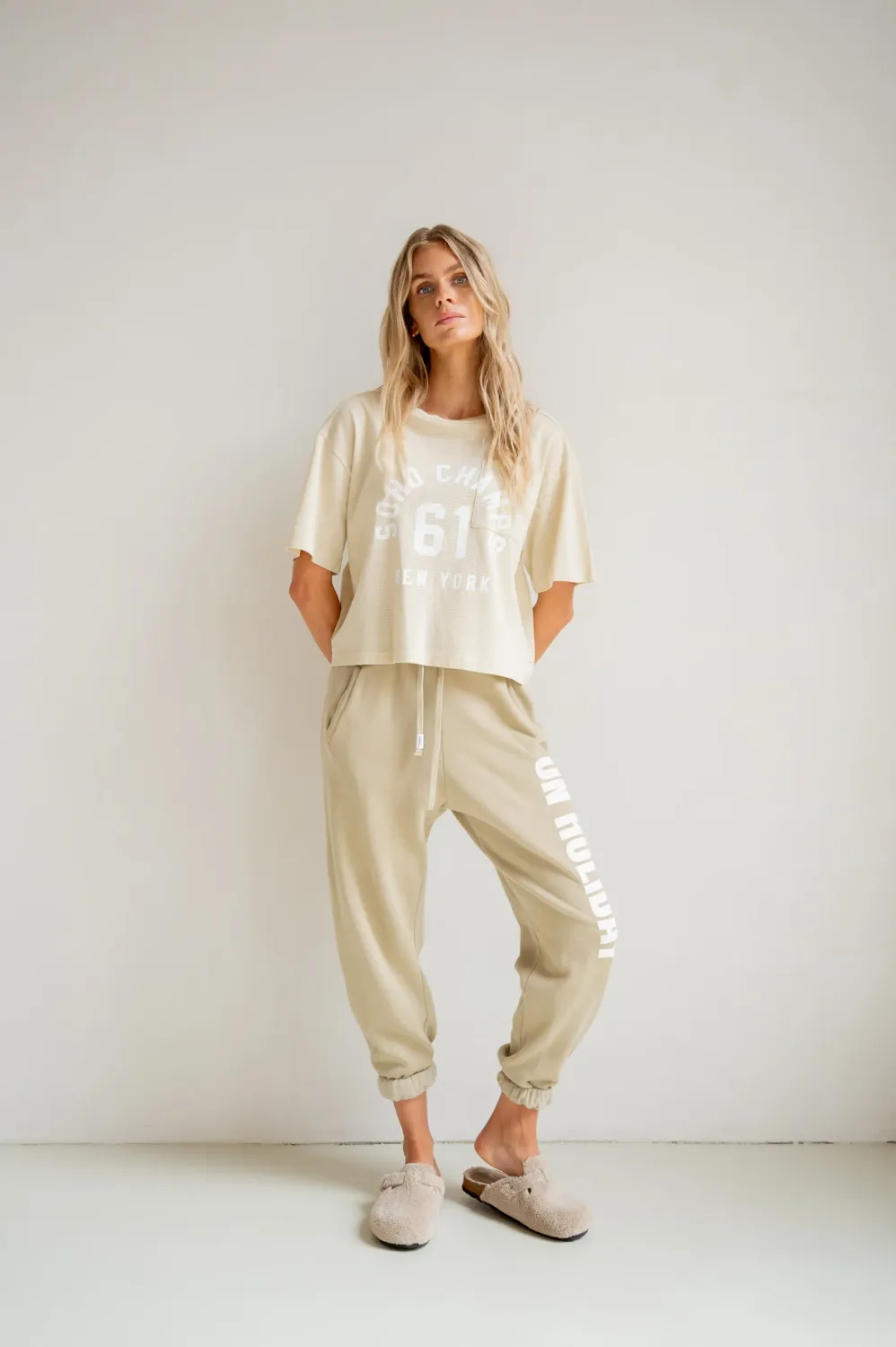 PENN &amp; INK N.Y. T-shirt print oyster