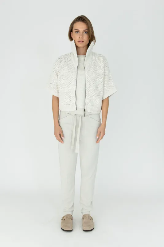 Moscow 1902 Vest korte mouw Chalk Solid