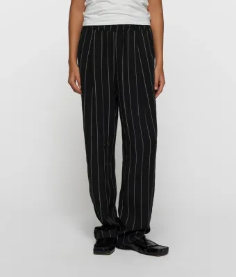 10 Days flowy pants pinstripe black
