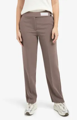YaYa Pantalon met tailleband DEEP TAUPE BROWN