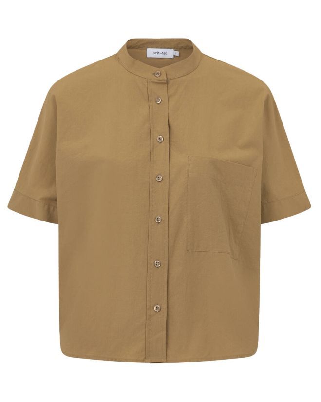 Knit-ted Shorty Blouse Tabac