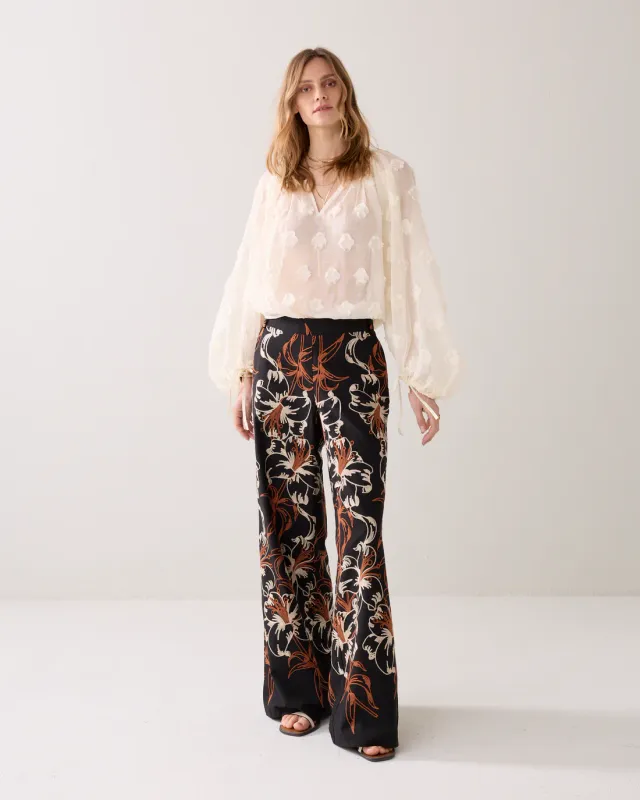 Summum Woman Trousers Embroidered Black