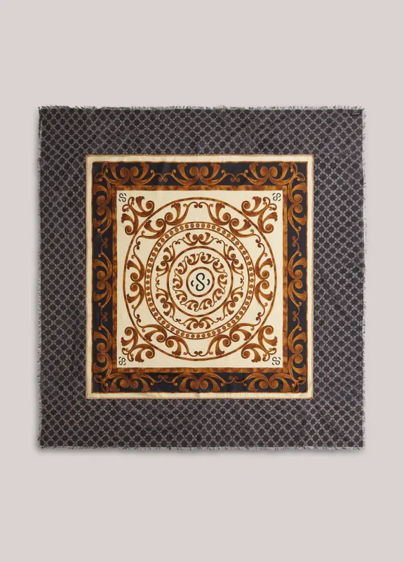 Summum Woman Scarf Satin square Buttercream