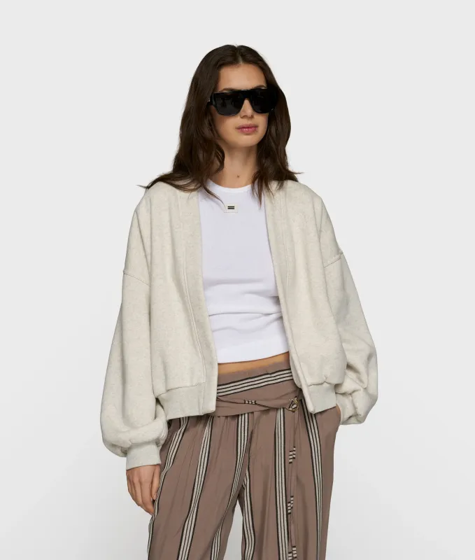 10 Days fleece bomber soft white melee