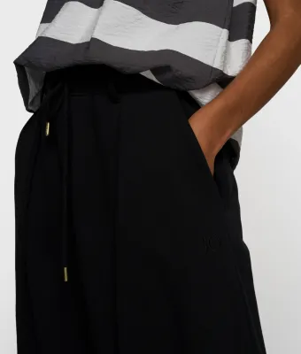 10 Days halter top stripes white/brownish grey