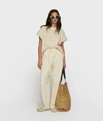 10 Days cotton knit top soft vanilla