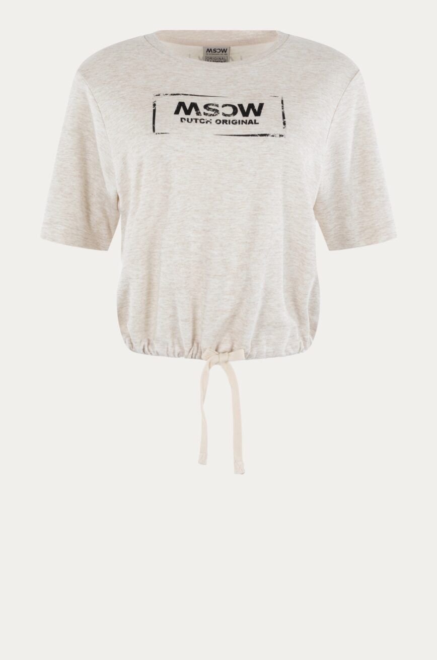 Moscow 2202 T-shirt korte mouw Cream Solid