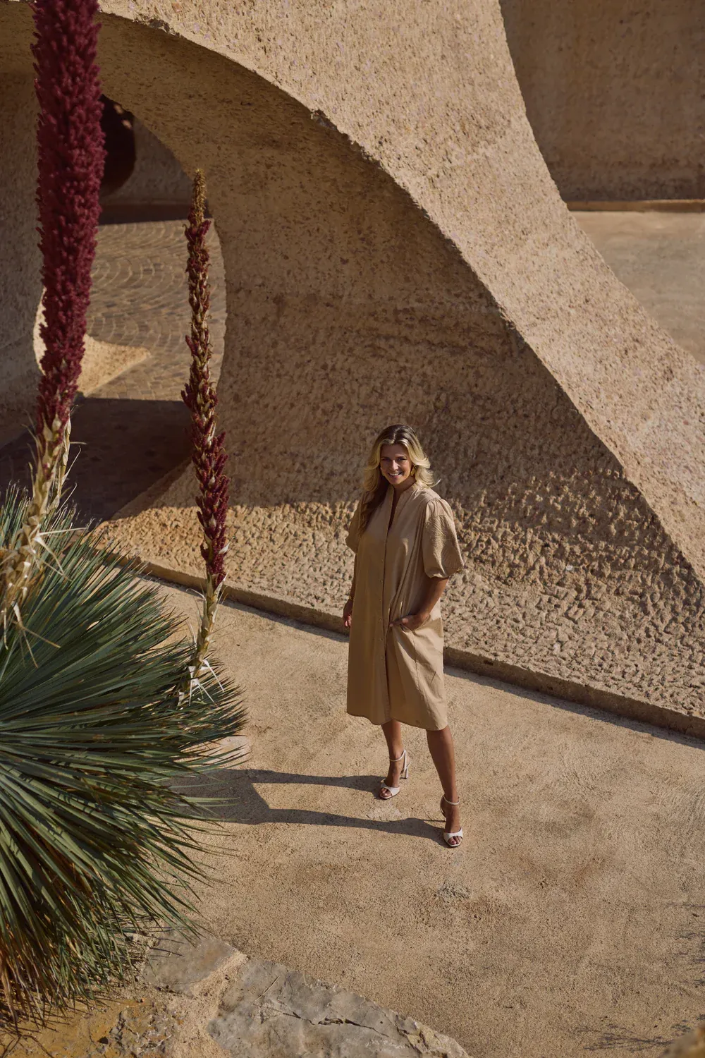 Nukus Mayke Dress Camel