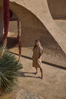 Nukus Mayke Dress Camel