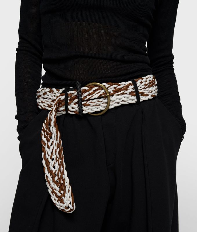 10 Days braided belt deep brown