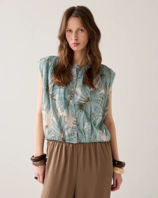 Summum Woman Blouse sleeveless Flowers all over 431