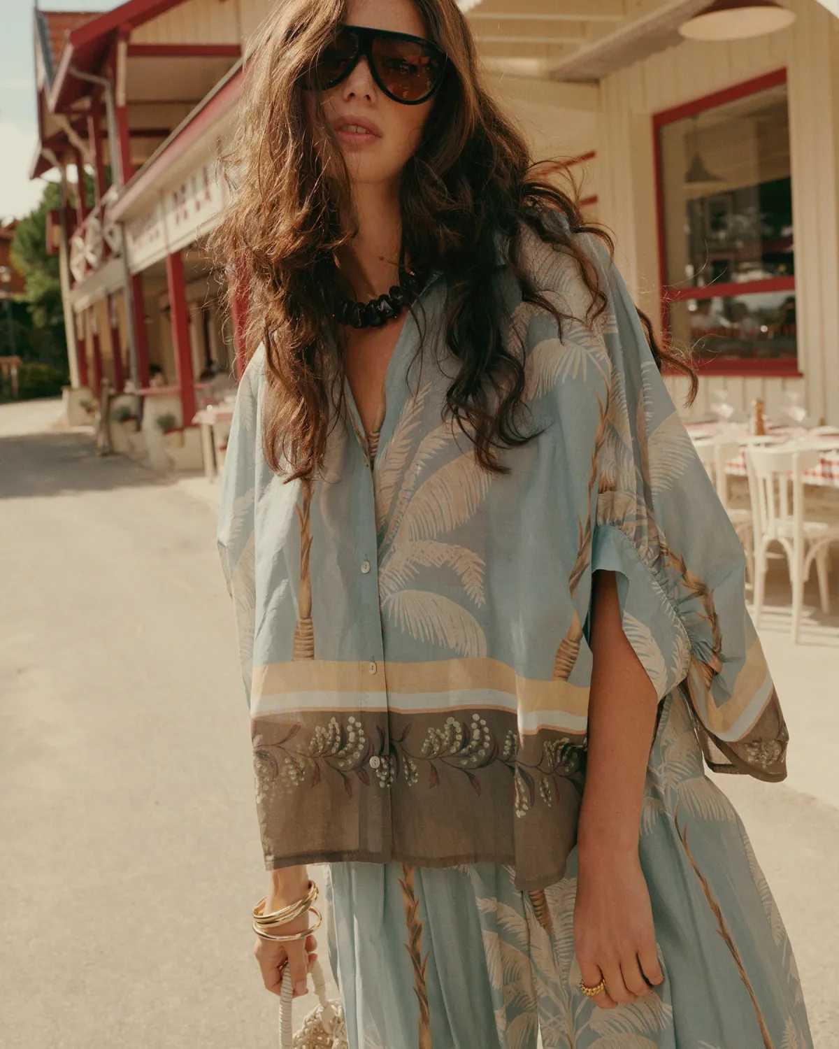 Summum Woman Blouse Palmtree print 431