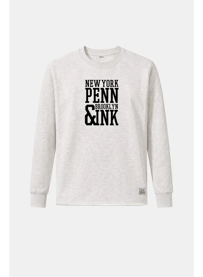 PENN &amp; INK N.Y. Sweaterecru print Ecru