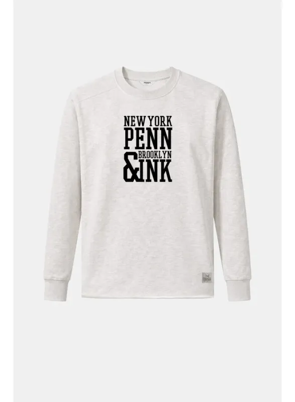 PENN &amp; INK N.Y. Sweaterecru print Ecru