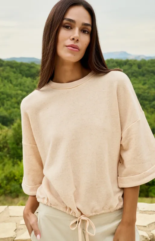 YaYa Sweatshirt met strikkoord AMBERLIGHT ORANGE MELANGE