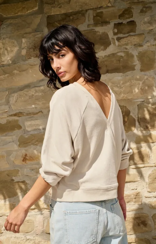 YaYa Sweatshirt met rugoverslag CREME BEIGE