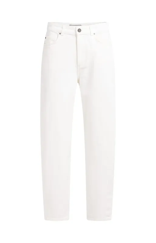 YaYa Barrel jeans in lichte wassing OFF WHITE DENIM