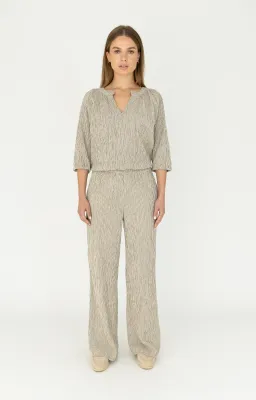 Moscow 1602 Broek katoen Off Black Stripe