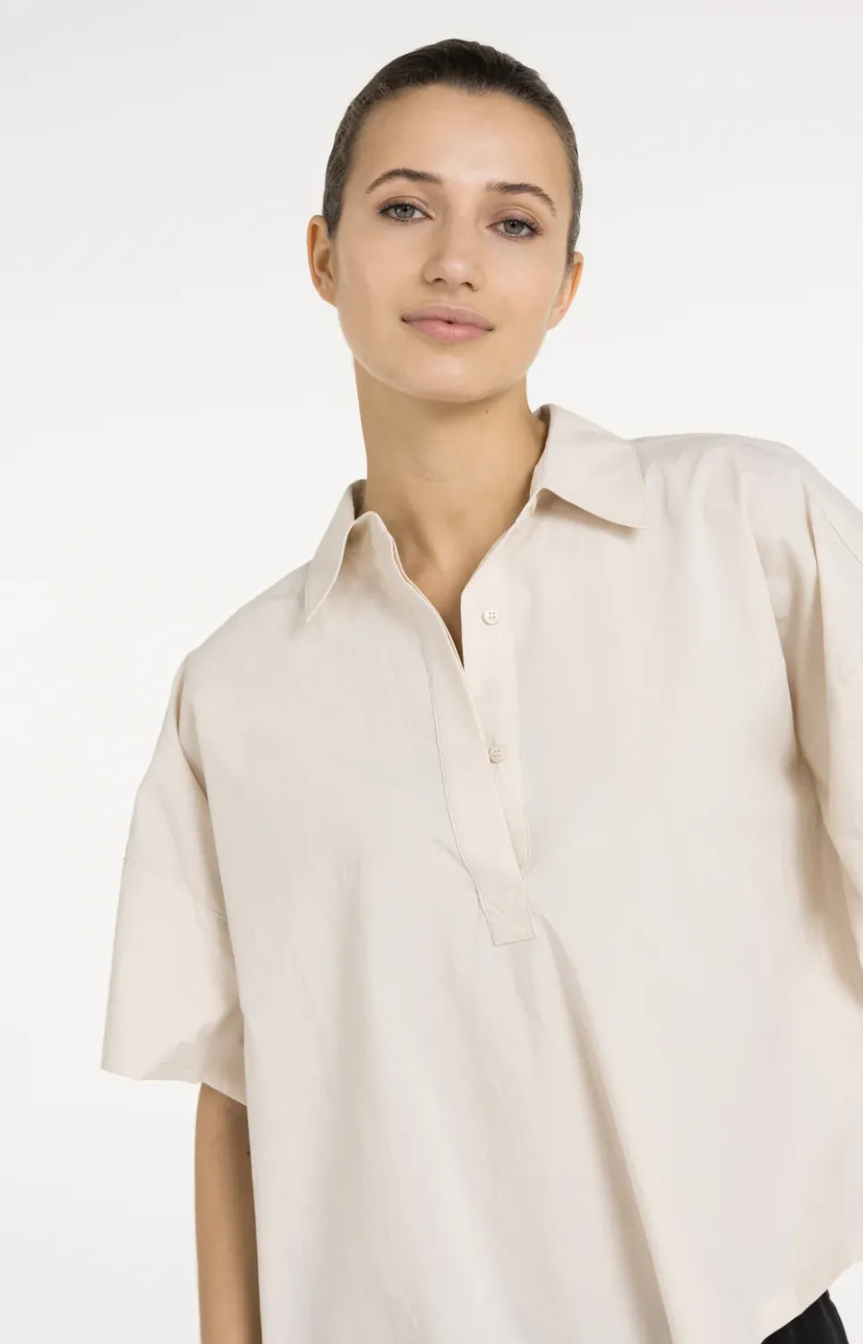 YaYa Blouse met mouwdetail CLOUD CREME WHITE