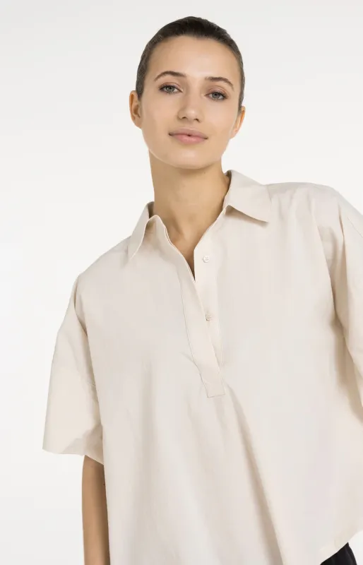 YaYa Blouse met mouwdetail CLOUD CREME WHITE
