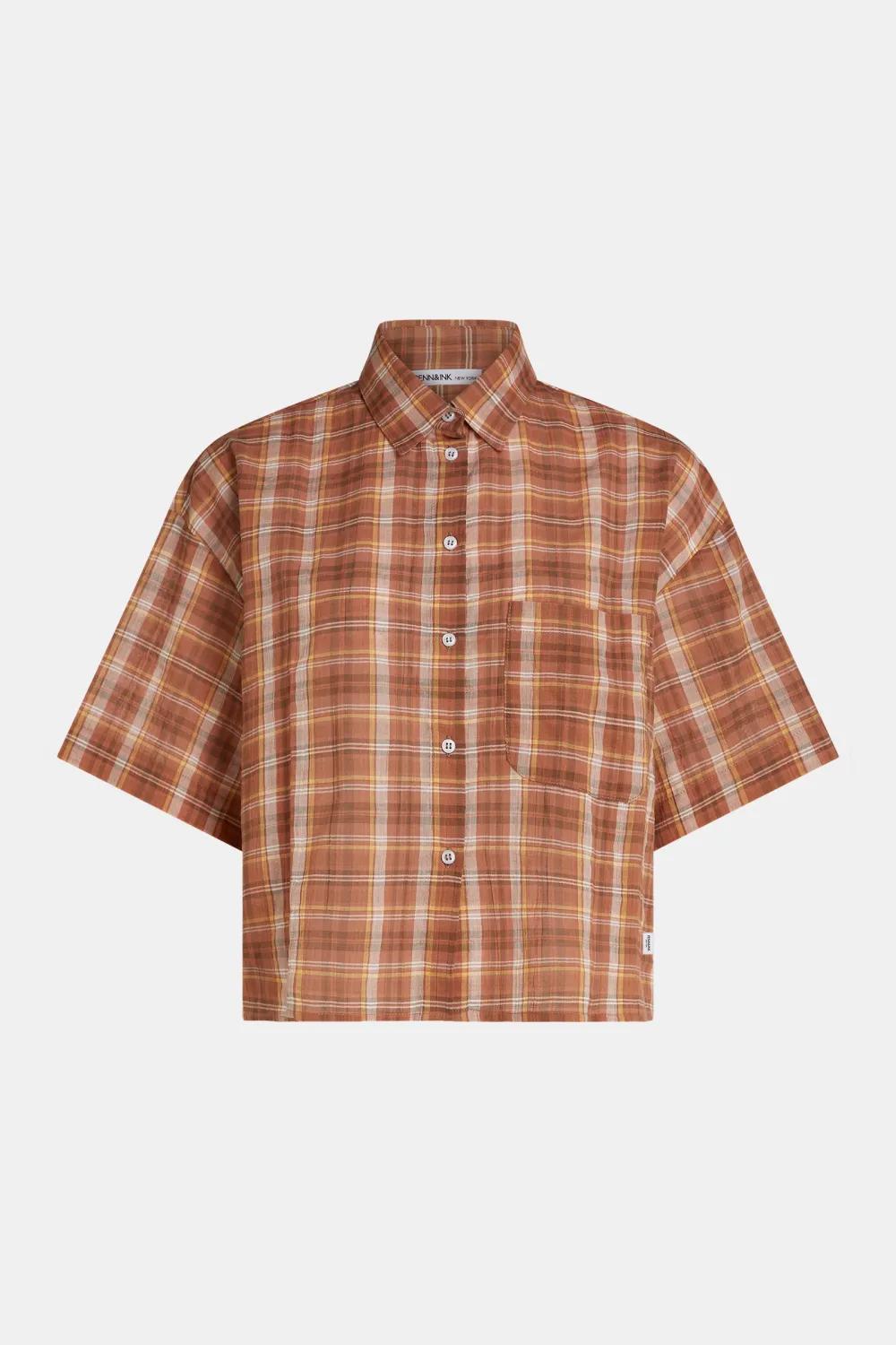 PENN &amp; INK N.Y. Blouse butternut check