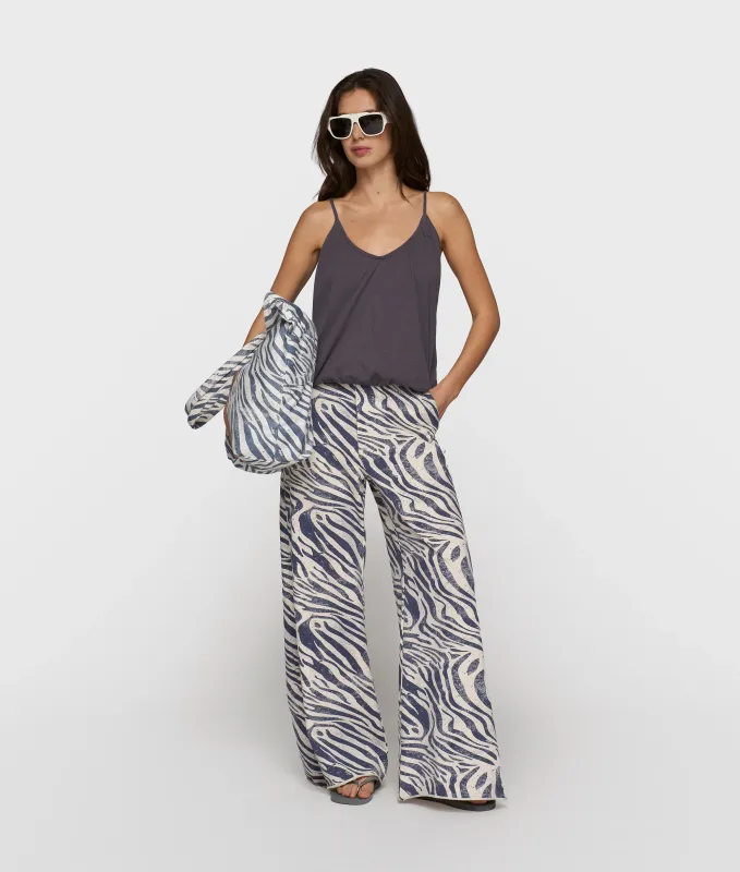 10 Days wide jogger zebra light vanilla