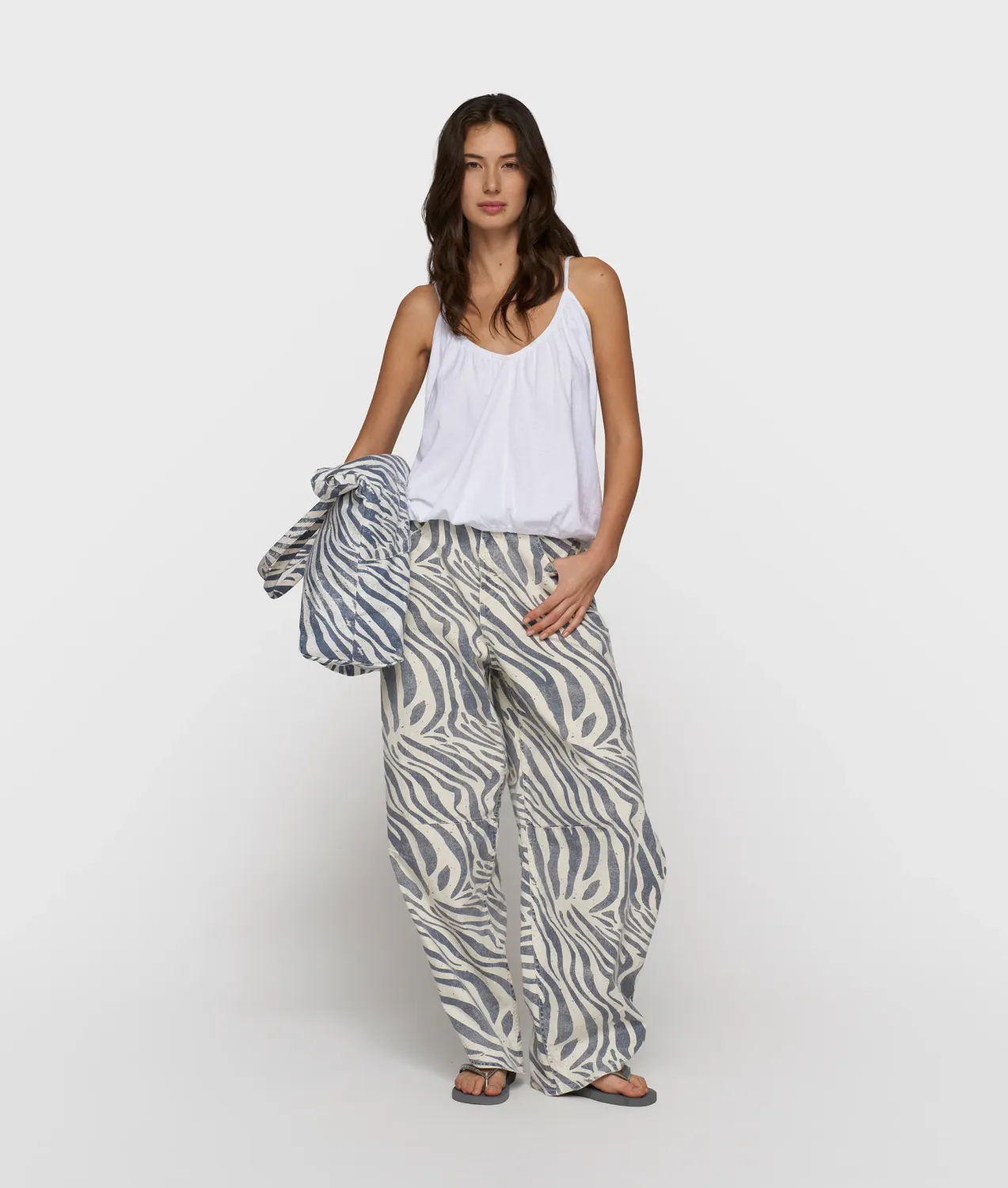 10 Days top gathered neck white