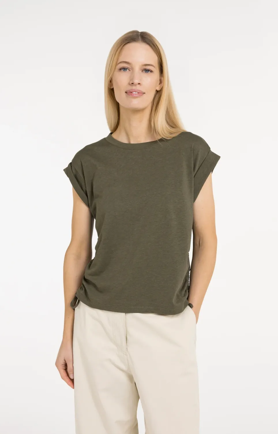YaYa Top met verstelbare koorden ARMY GREEN